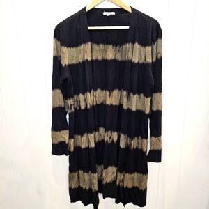 Maurices Women's Tye Dye Cardigan loght Weight tan/black Size XL